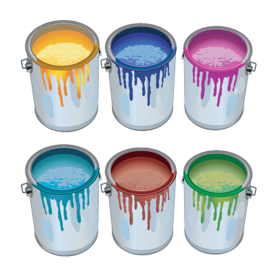 pots peinture 6 couleurs loft décoration - Loft Décoration